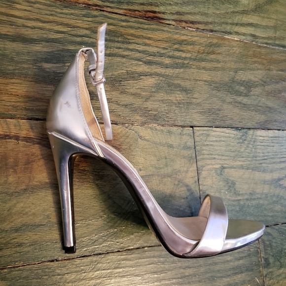 Zara Silver High Heel Sandals - Picture 4 of 6